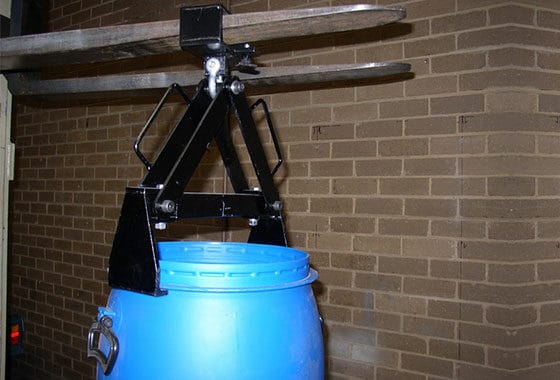 Drum Clamp Model Durc Under Rim Fitted To Fork Tine Clamp